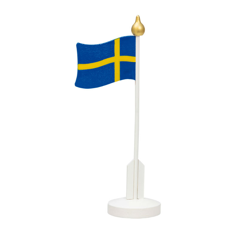 Träflagga Sverige H25cm
