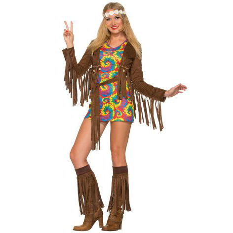 Hippieklänning med fransjacka