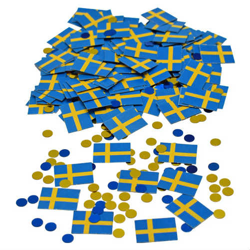 Konfetti Sverige flaggor
