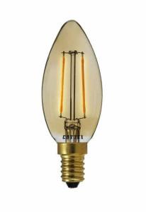 Glödlampa LED Kron E14 1W Amber