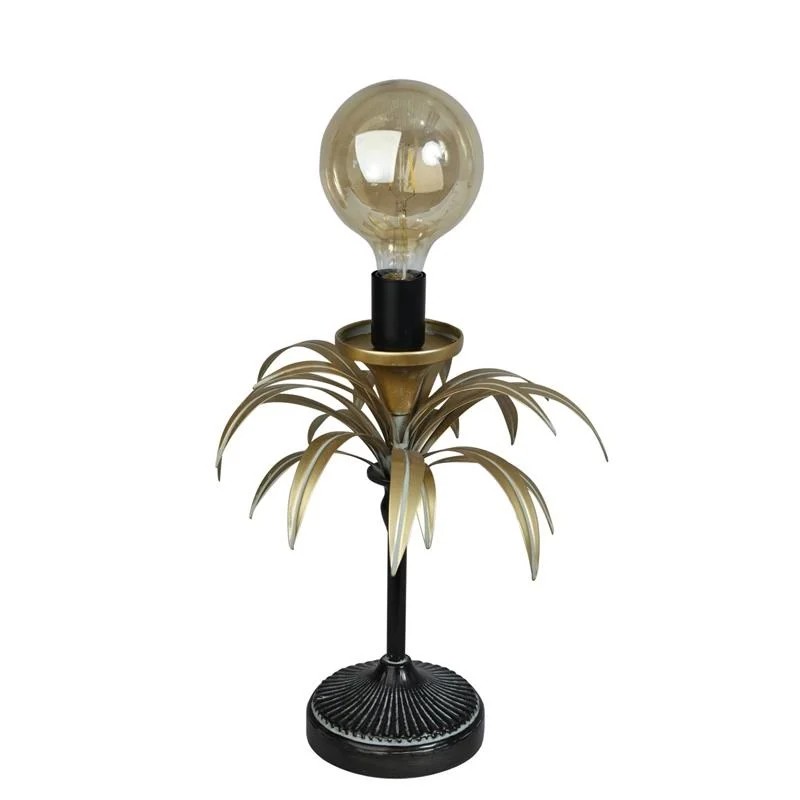 Lampfot Palm H40cm Guld