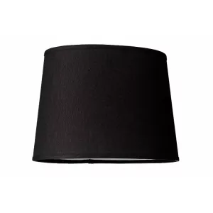Lampskärm oval Linne svart H22xB32cm