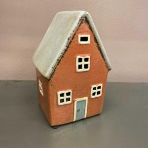 Ljuslykta Hus Nyhavn Grått tak H15cm