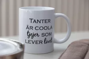 Mugg med text Coola tanter