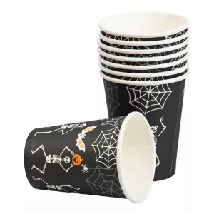 Pappersmuggar 8pack halloween skelett