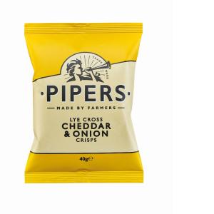 Pipers chips Cheddar & onion 40gr