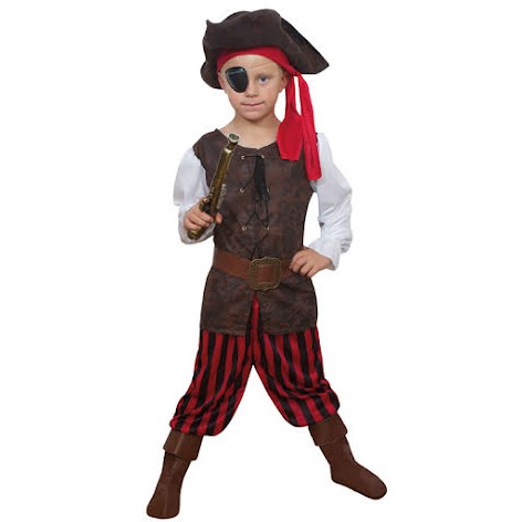 Pirat dräkt randig barn
