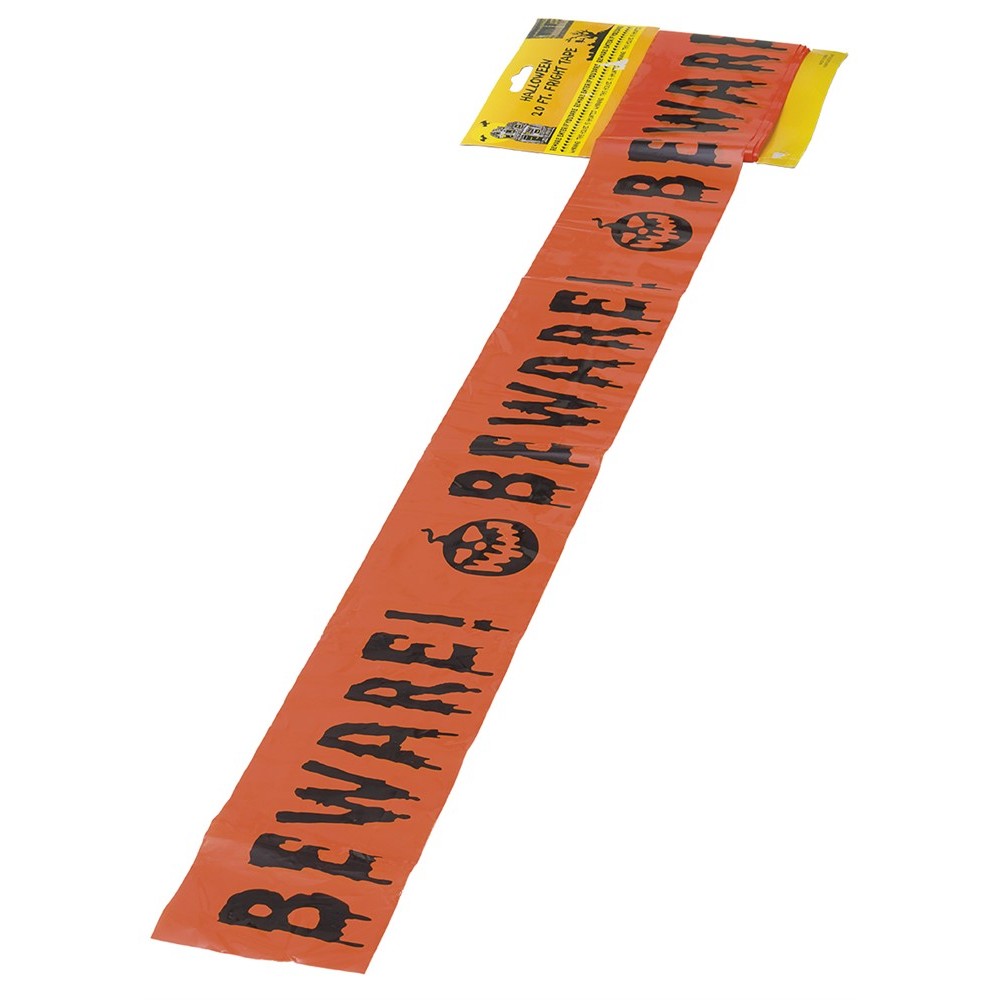 Plastband med text Beware 6meter