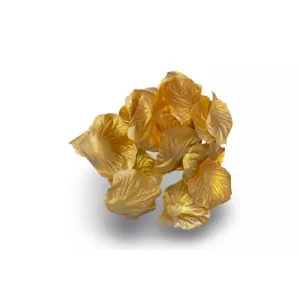 Rosblad 5x5cm Guld i tyg 100pack