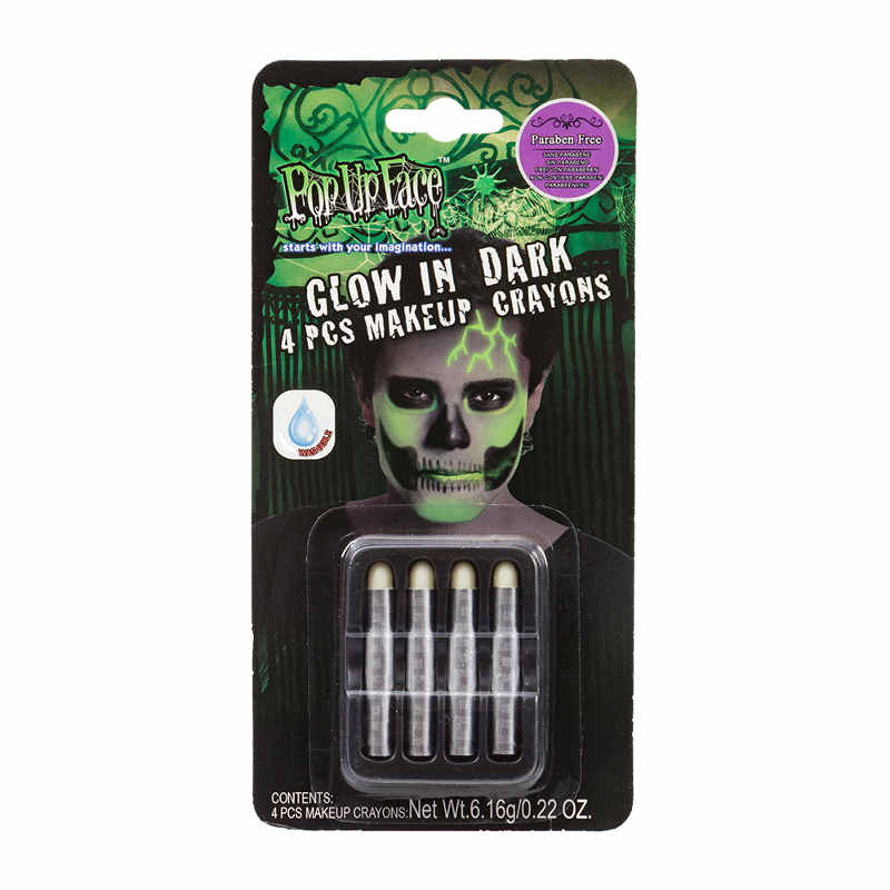 Smink kritor Glow in dark 4pack