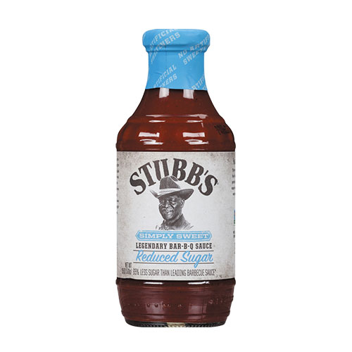 Stubbs BBQ-sås simpled sweet reduced sugar 510g Glutenfri