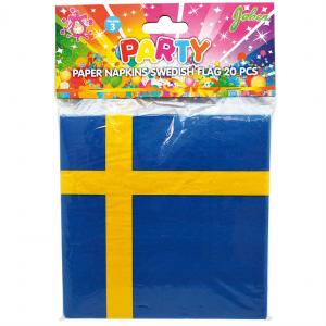 Servetter Svenska Flaggan 20pack