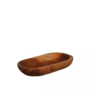 Träskål teak oval 25x40cm