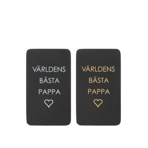 Trätavla Världens bästa Pappa svart