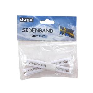 Tygband med student text 10mm x 3meter