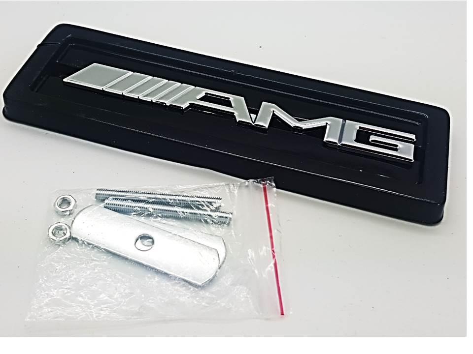 Mercedes AMG logo emblem till grillen. Passar alla Mercedes Mercedes AMG emblem till grillen, grillemblem till bilen