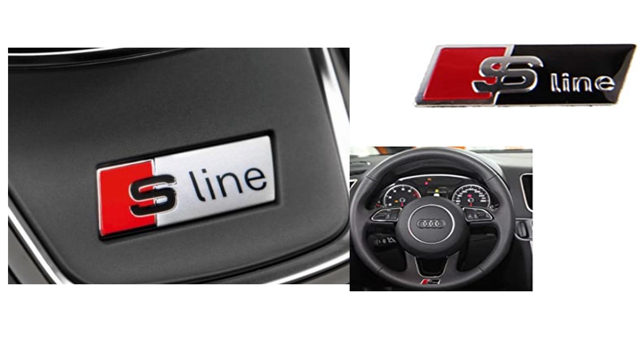 Audi s line emblem till ratten 2st Sline rattemblem