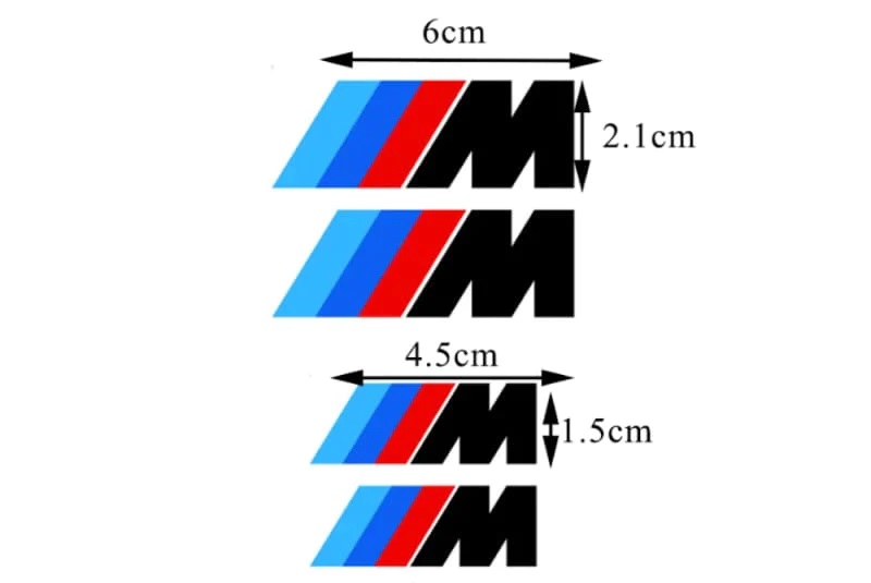 4x BMW M tec brake caliper sticker decal logo F10 F20 F30 E60 E70