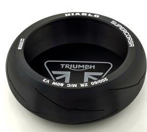 Triumph-logotyp förvaringsbox i form av däck