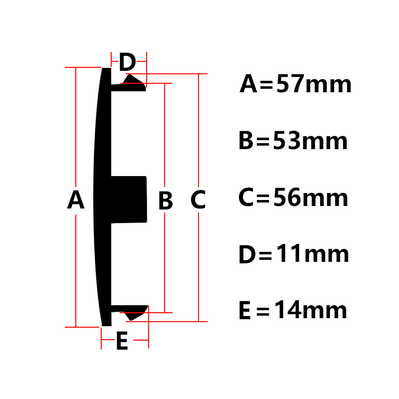 57 mm centrumkåpor