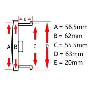 62 mm centrumkåpor navkåpor universal
