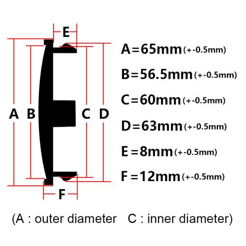 65 mm navkåpor 56mm invandigt