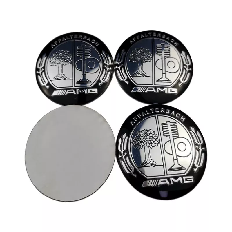 Affalterbath amg hjulnav emblem svart silver