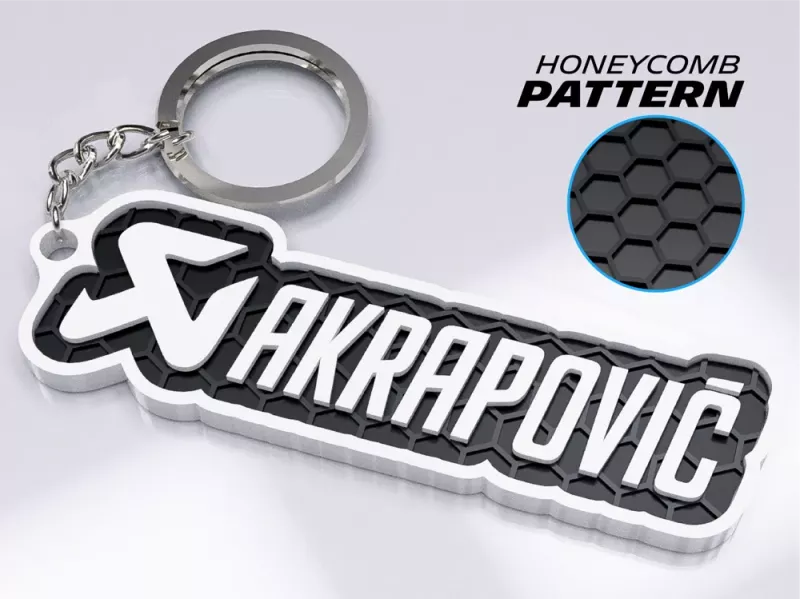 Akrapovic nyckelring | 3D Nyckelhänge