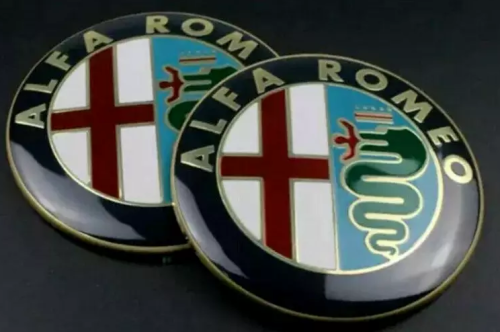 Alfa Romeo emblem till bilnyckel guld, silver