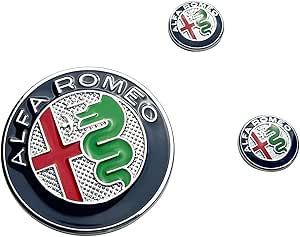 Alfa Romeo emblem till bilnyckel guld, silver