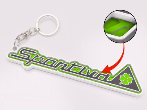 Alfa Romeo Sportiva nyckelring 3d