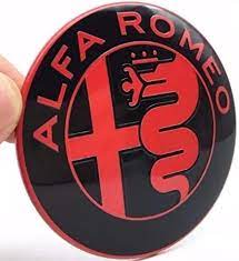 alfa romeo rod svart emblem till bilen