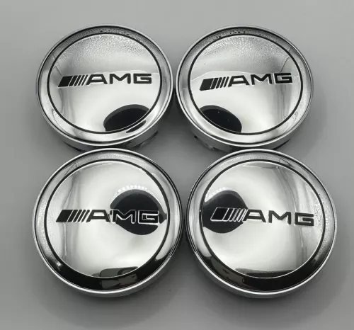 Mercedes amg centrumkåpor silver, svart