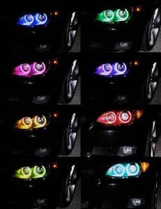 Angel eyes RGB ringar universal för alla bilar, mc atv