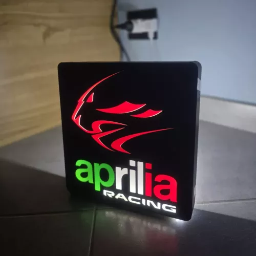 Aprilia logo design nattlampa lampa