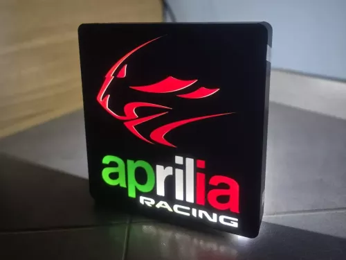 Aprilia logo design nattlampa lampa
