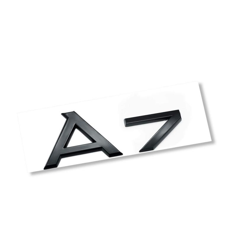 Audi A7 logo emblem till bilen i svart och krom färg