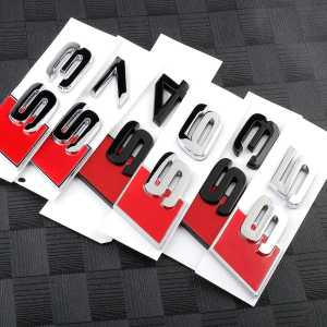 Audi emblem märke S3, S4, S5, S6, S7 Svart, Silver