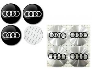 Audi logo hjulnav emblem 56, 60 och 65 mm 4st