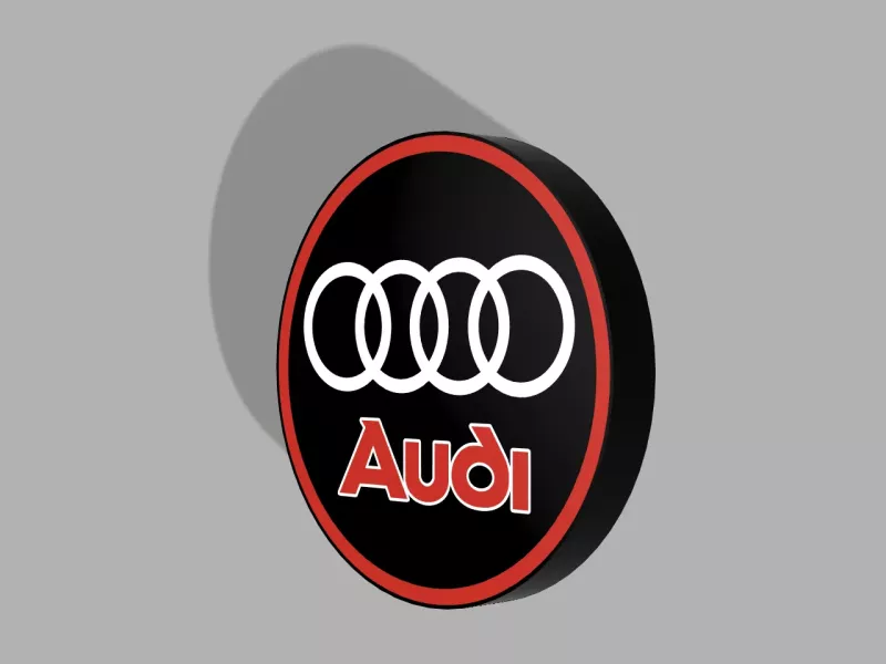 Audi logo nattlampa perfekt till garaget