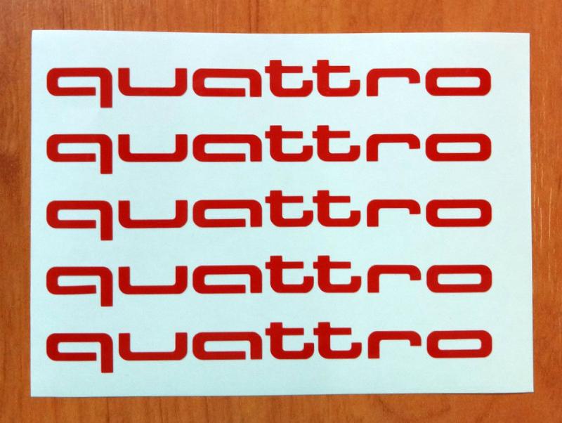 audi quattro dekaler till dörrhandtag