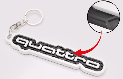 Audi quattro nyckelring nyckelhänge