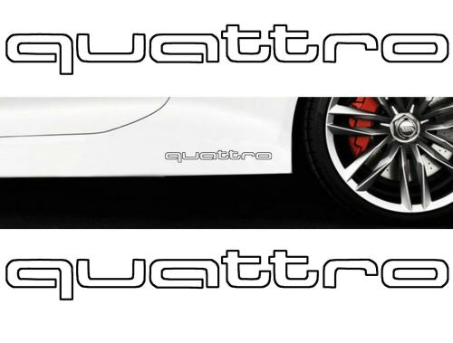 audi quattro sticker dekal till bilen