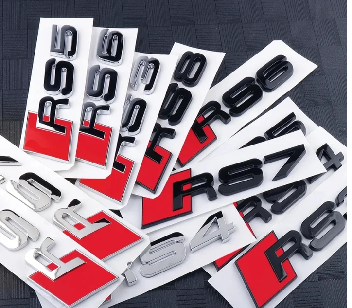 Audi emblem märke RS3 RS4 RS5 RS6 logotyp