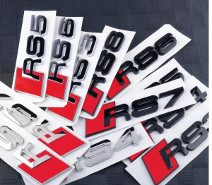 Audi emblem märke RS3 RS4 RS5 RS6 logotyp