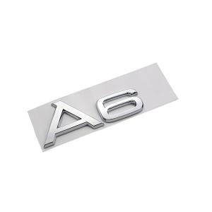Audi A6 logo emblem till bilen i svart och krom färg