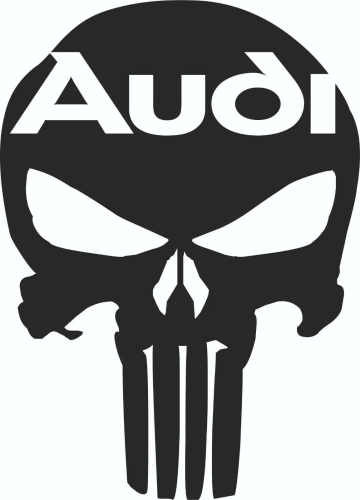 Audi punisher dekaler 2st klistermärke