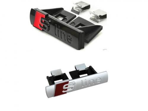 audi sline s line grill märke i svart och silver