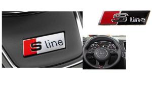 2st Audi S line Sline logo emblem till ratten