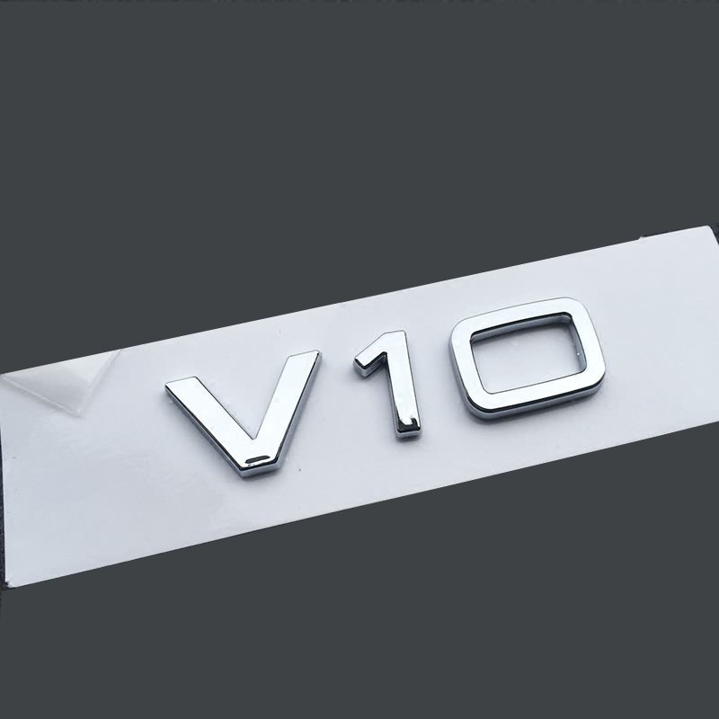 audi v10 emblem i krom färg